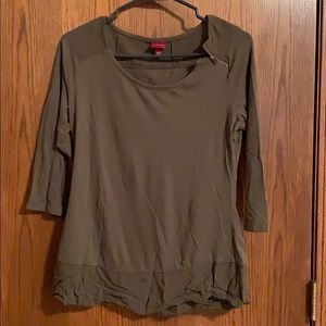 Merona Olive Green Baseball Dress Tee - Med